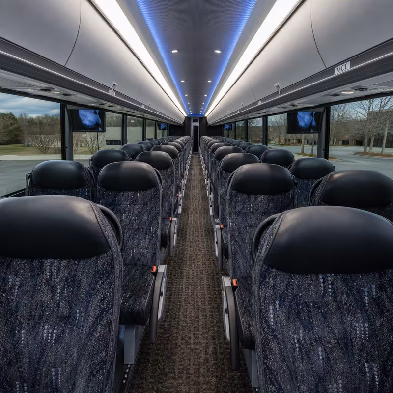 40-56 Passenger Charter Bus Interior