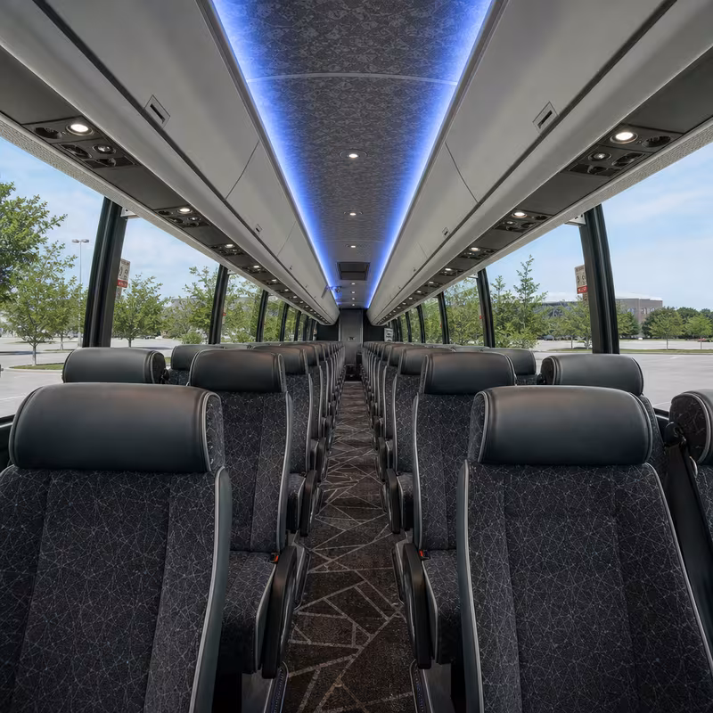 40-56 Passenger Charter Bus Interior