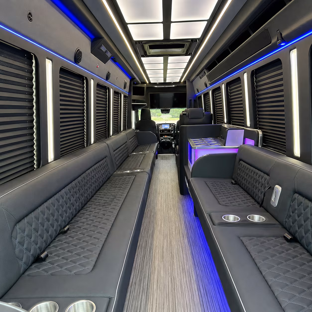 Delray Beach Bachelor & Bachelorette Transportation party bus interior