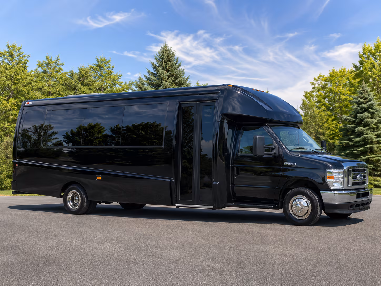 Delray Beach Corporate Transportation party bus exterior