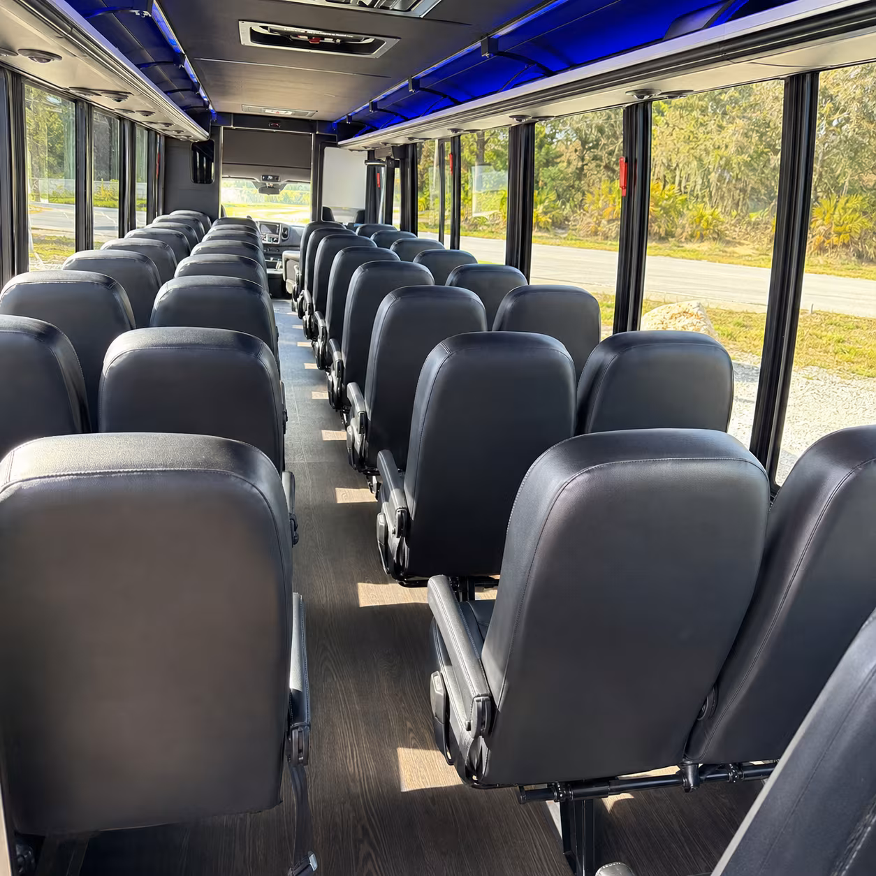 Delray Beach Corporate Transportation party bus exterior