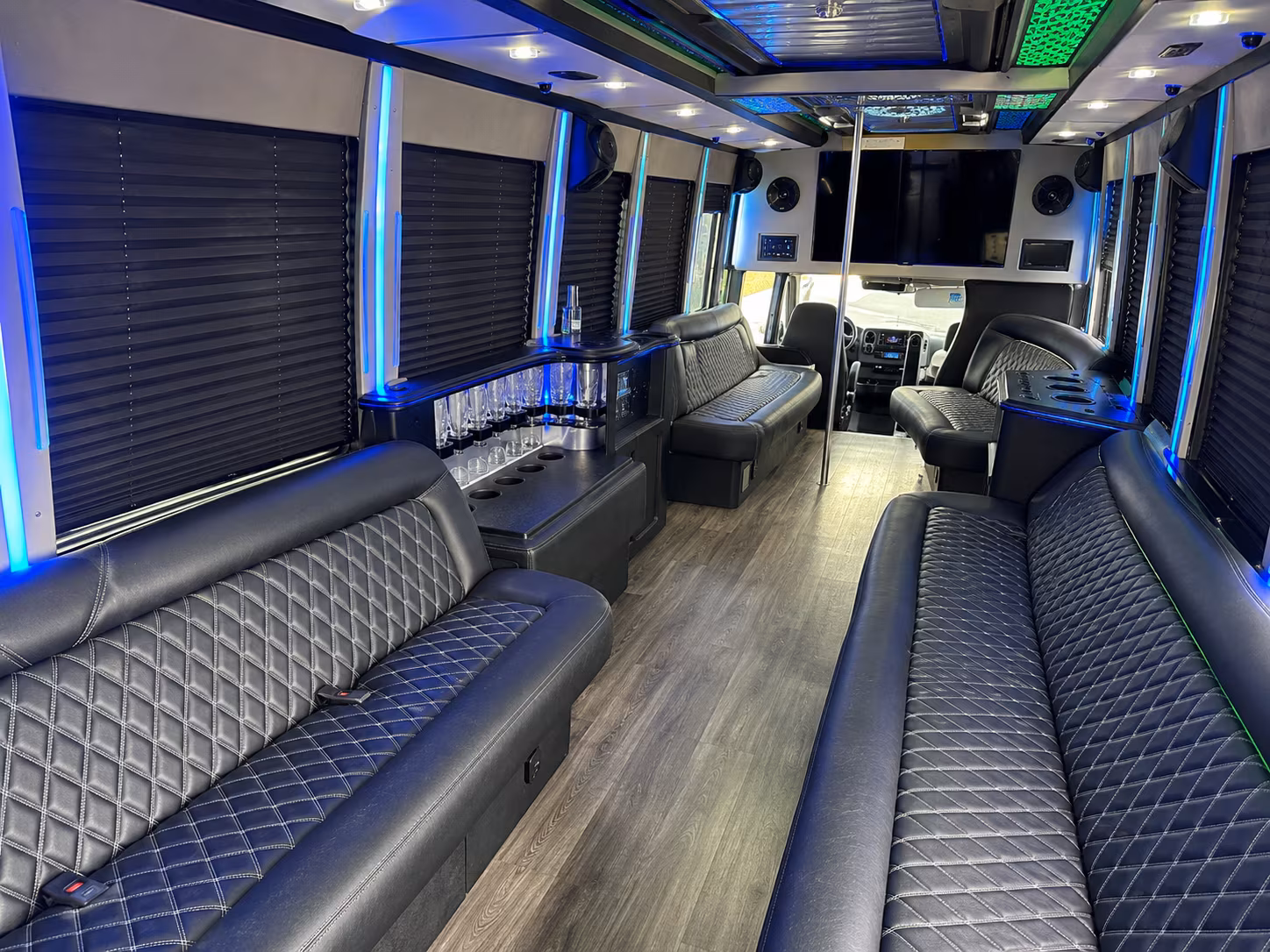 Delray Beach Prom & Homecoming Transportation party bus exterior