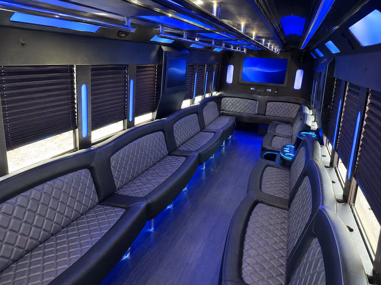 Delray Beach Prom & Homecoming Transportation party bus exterior