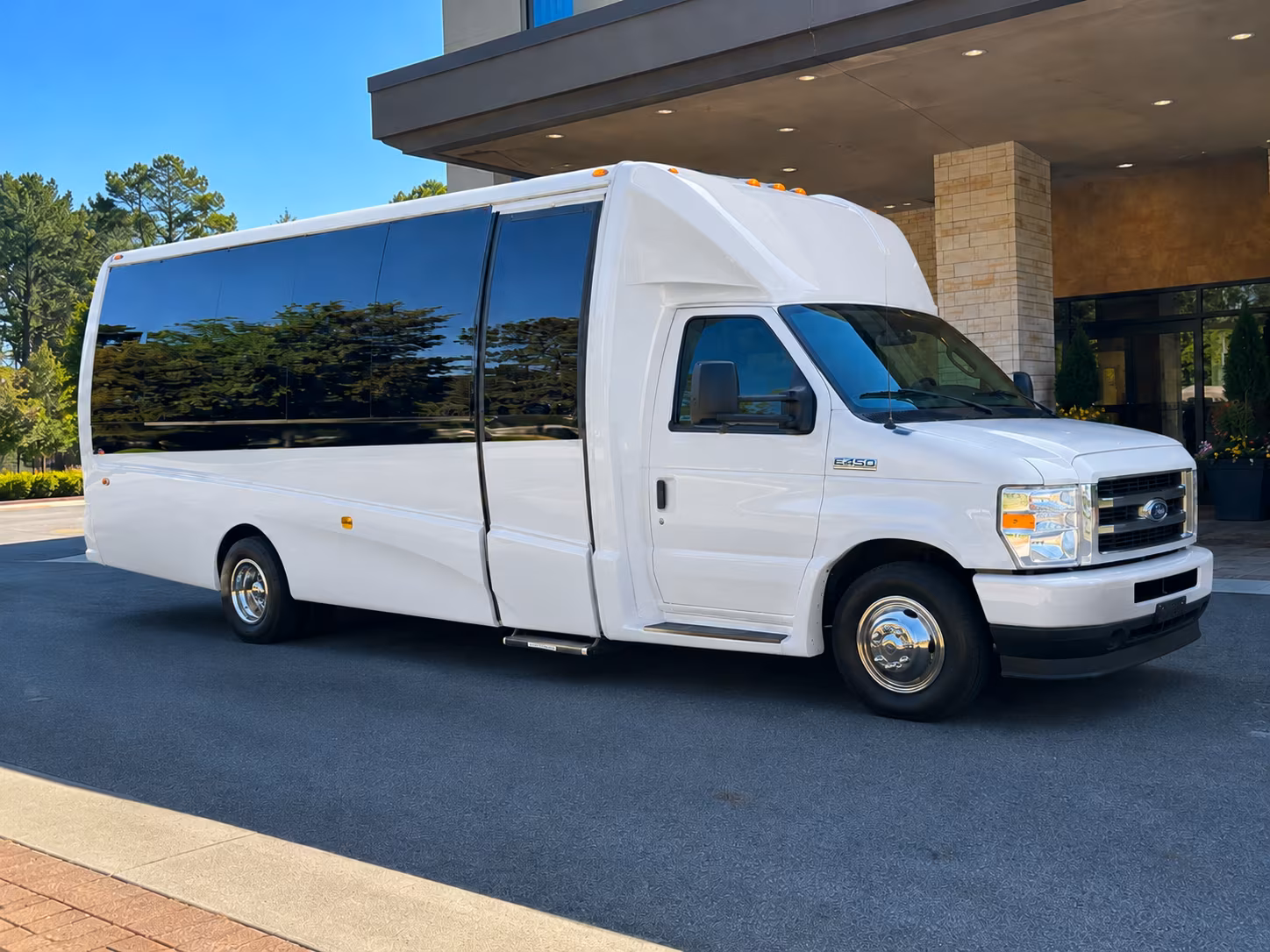 Delray Beach School Event Transportation party bus exterior