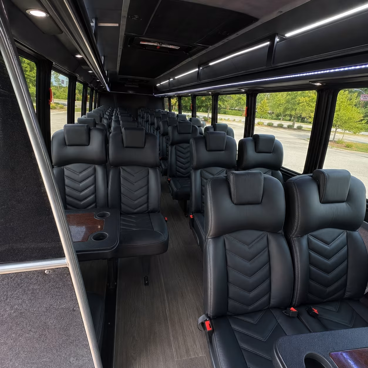 Delray Beach School Event Transportation party bus exterior