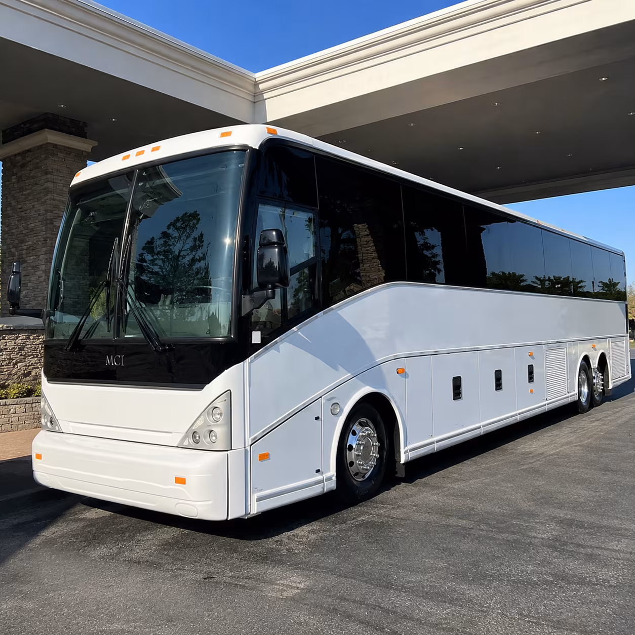 Delray Beach School Event Transportation party bus exterior
