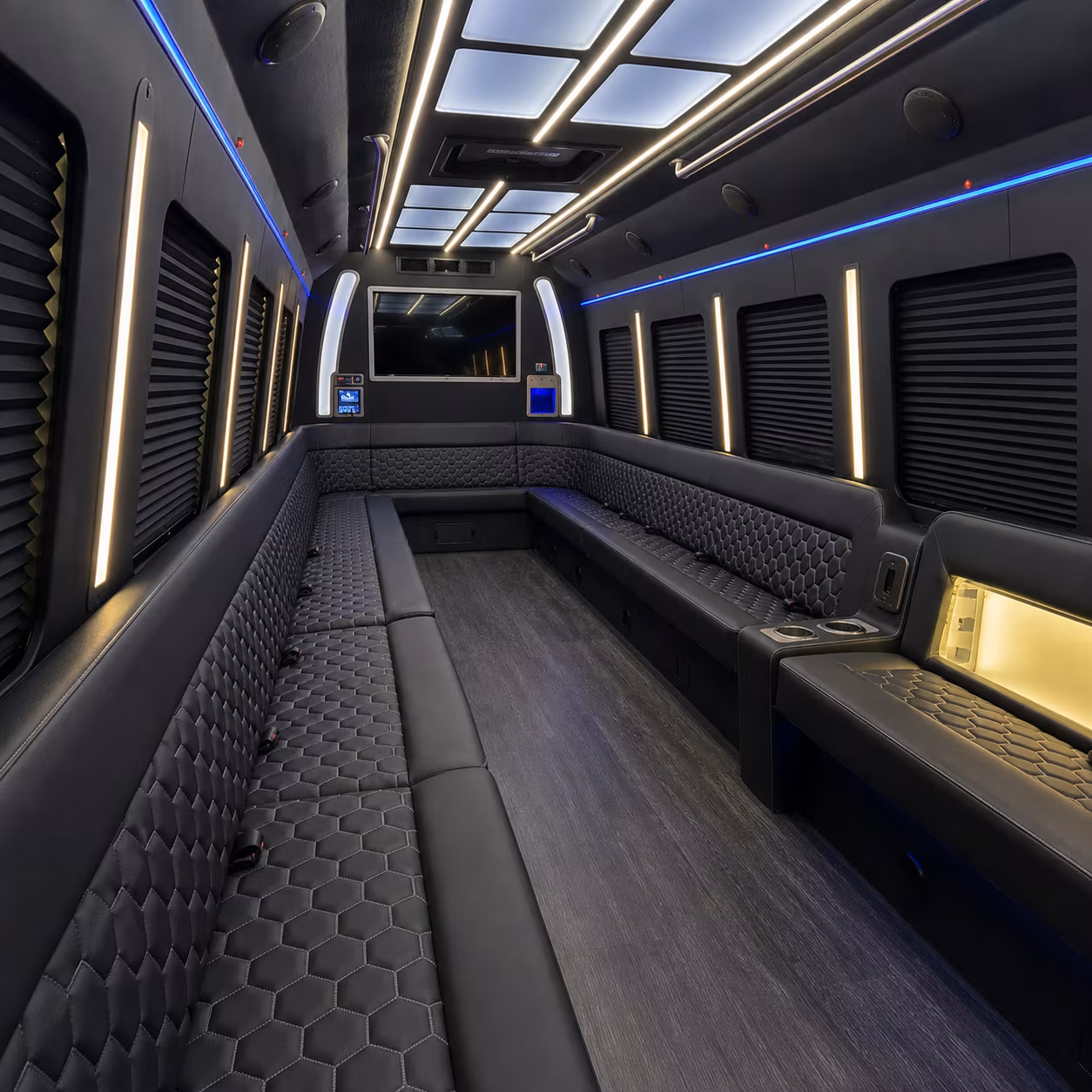 Delray Beach Wedding Transportation party bus exterior