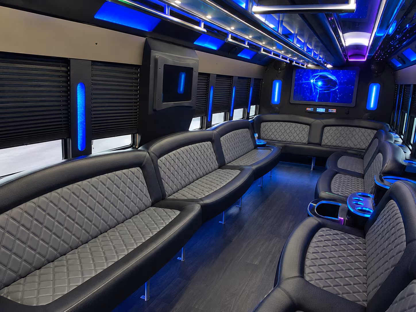 Delray Beach Wedding Transportation party bus exterior