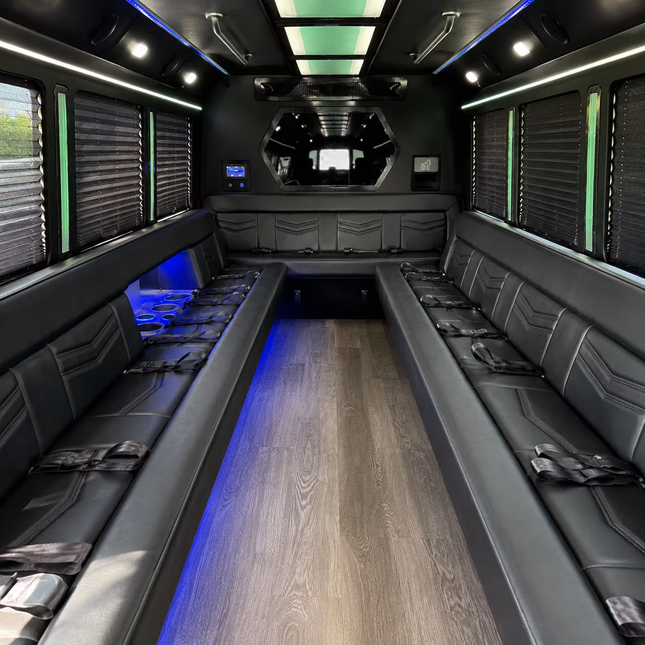 Delray Beach Wedding Transportation party bus exterior