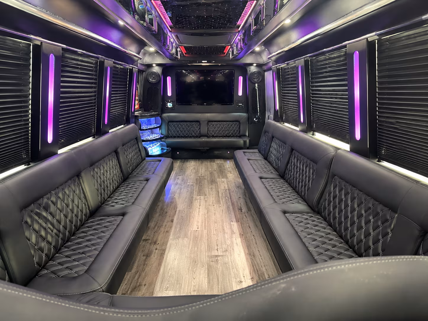 Delray Beach Wedding Transportation party bus exterior