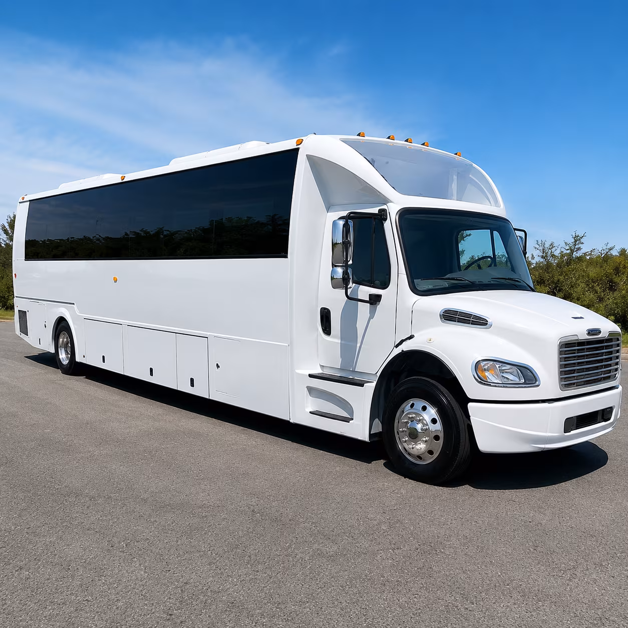 Interior of a party bus rental serving Delray Beach