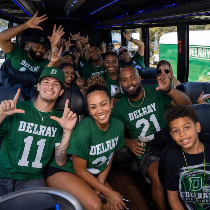 Delray Beach Sporting Event Transportation fleet vehicle