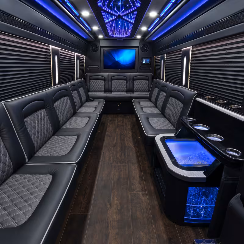 14 Passenger Sprinter Limo Interior